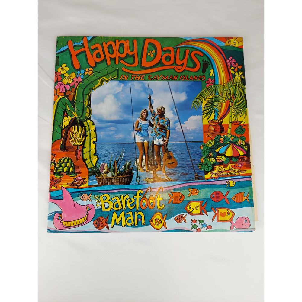 Vintage The Barefoot Man - Happy Days In The Cayman Islands LP Vinyl Album 1978